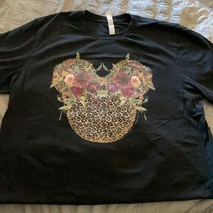 Minnie Mouse leopard floral T-Shirt